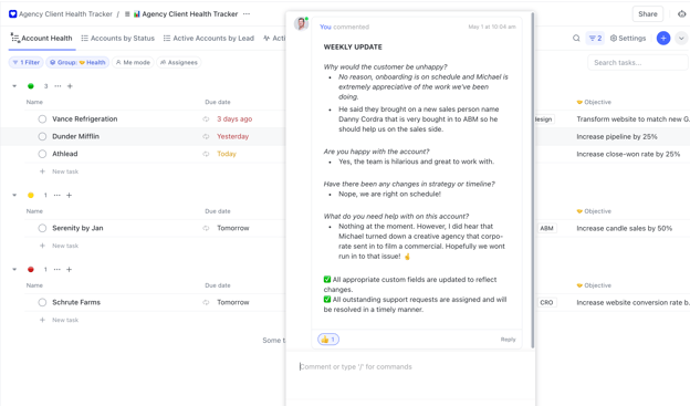 Account Management Weekly Updates