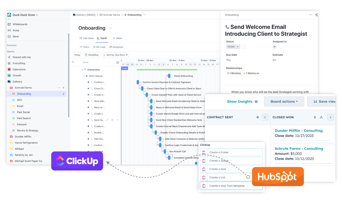 ClickUp + HubSpot Integration Webinar