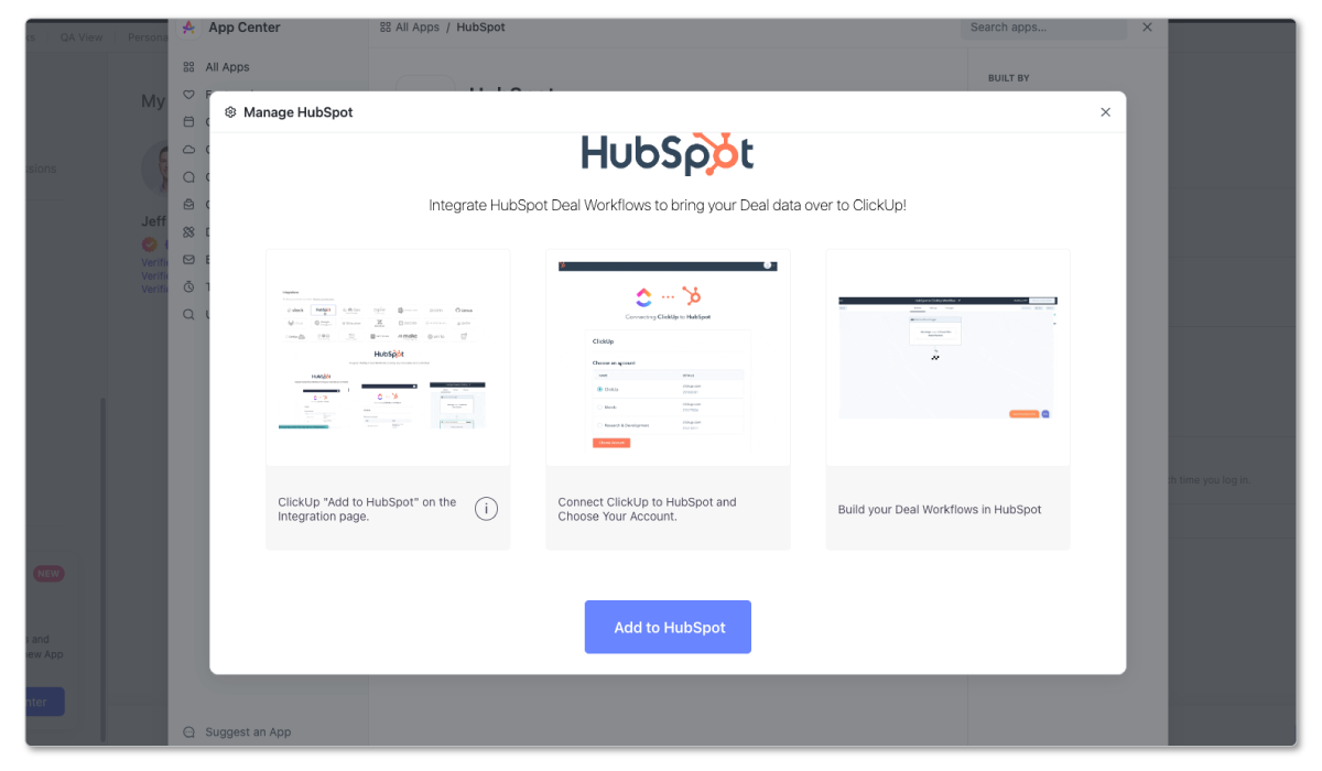 ClickUp + HubSpot Integration