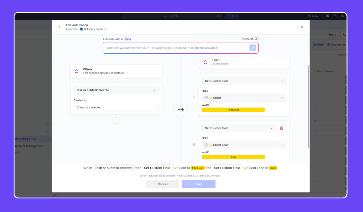 ClickUp Tip - Custom Field Automation