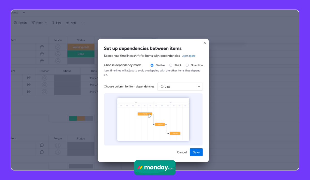 Monday.com Dependencies