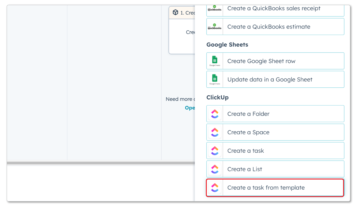 Create ClickUp Task From Template