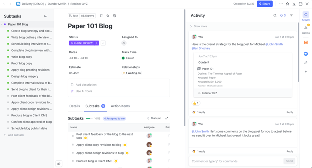 Efficient Team Collaboration in ClickUp