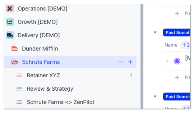 Hierarchy for Client Portal