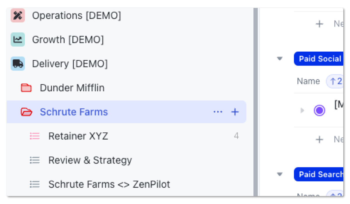 Hierarchy for Client Portal