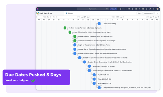 Remap Due Dates in ClickUp