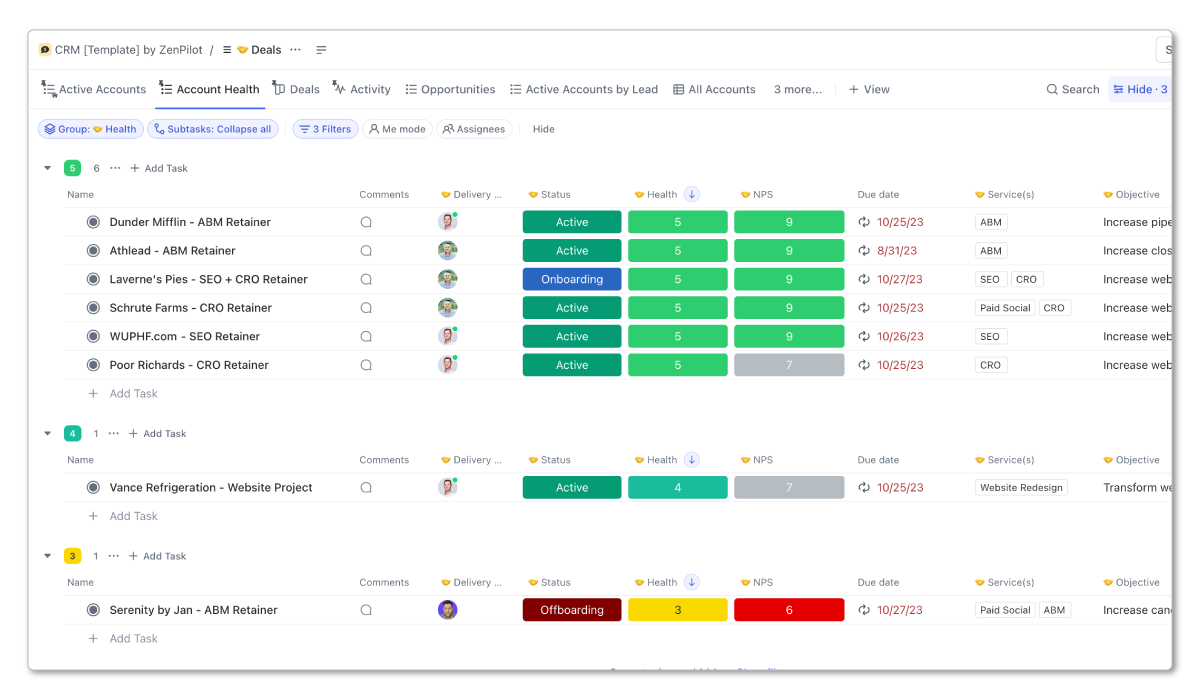Tracking Client Health in ClickUp