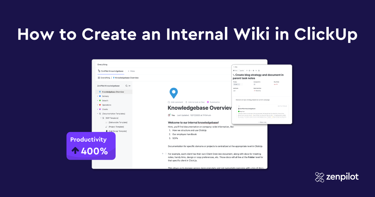 How to Create an Internal Wiki in ClickUp