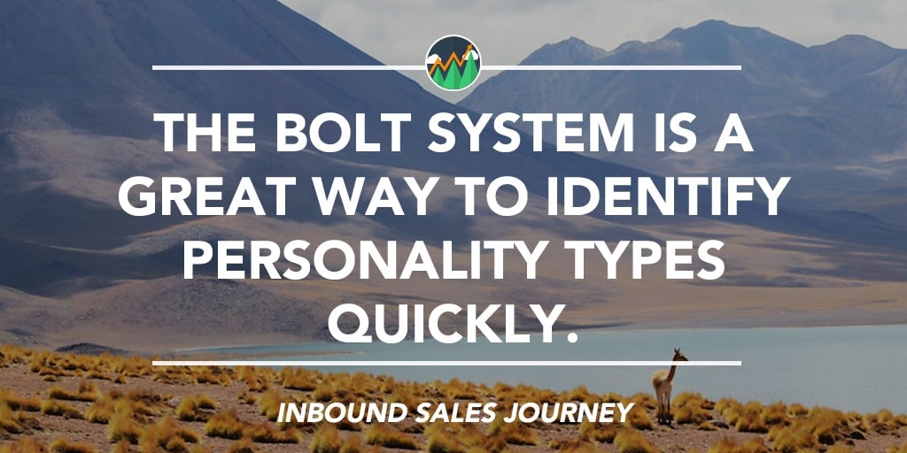 The BOLT personality system for sales