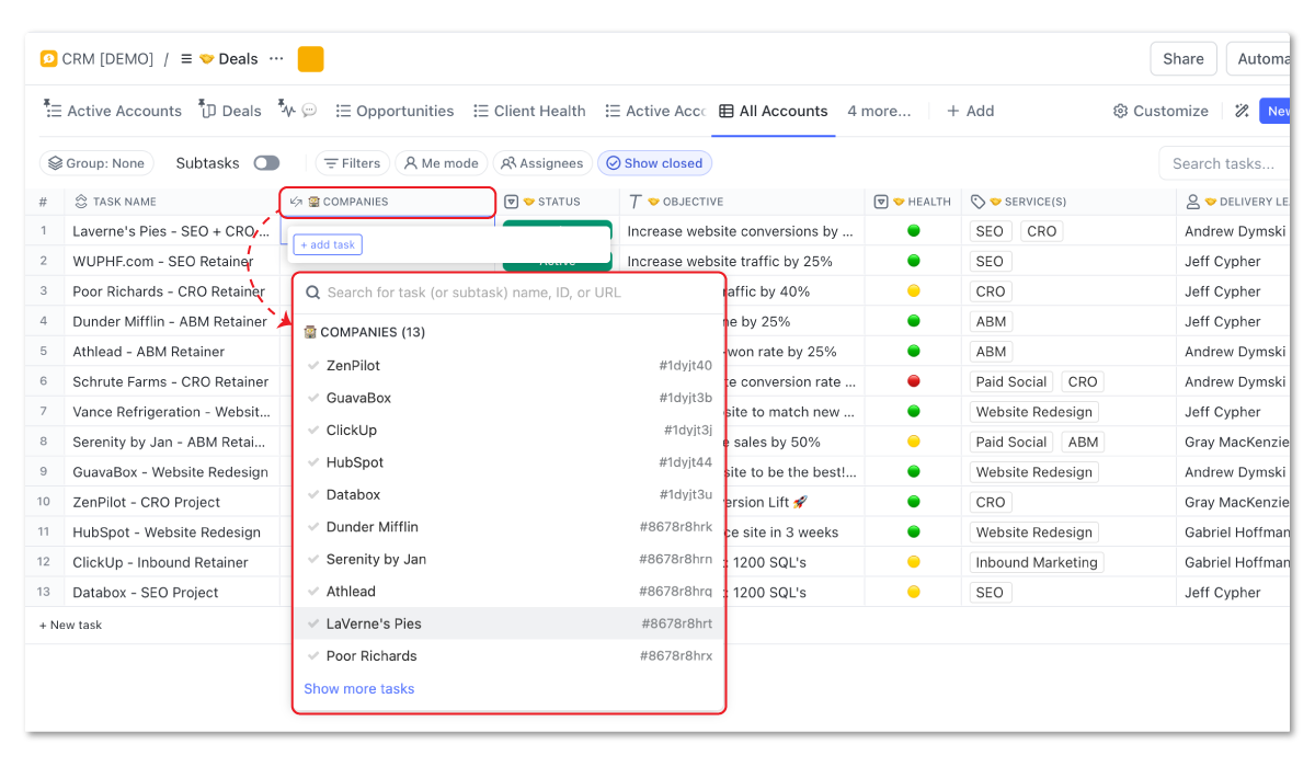 ClickUp Relationships